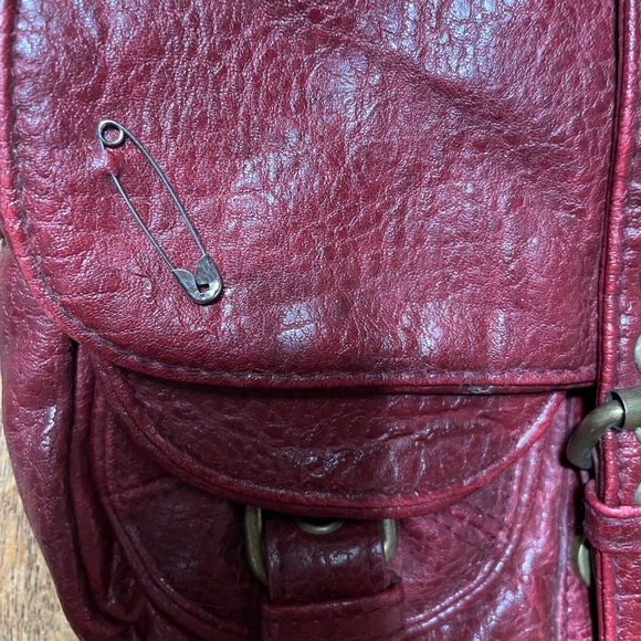 Vintage Mini Handbag Burgundy - Picture 4 of 15